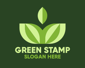 Yoga Green Leaf logo design