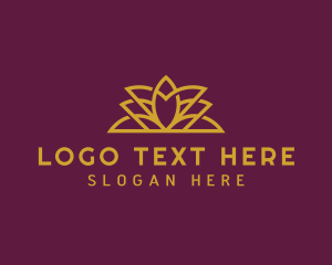 Golden Lotus Flower logo