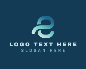 Modern Loop Letter E logo