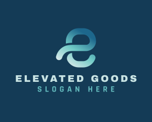 Modern Loop Letter E logo design