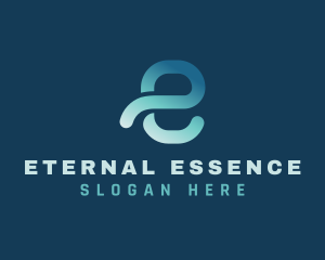 Modern Loop Letter E logo design