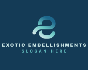 Modern Loop Letter E logo design