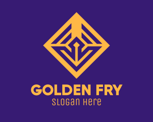 Golden Elegant Square logo design