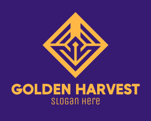 Golden Elegant Square logo design