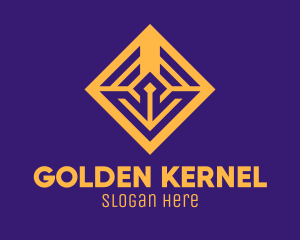 Golden Elegant Square logo design