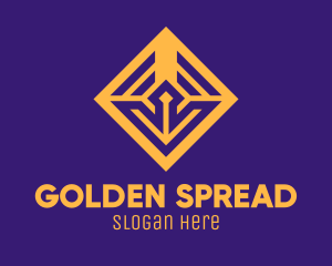 Golden Elegant Square logo design