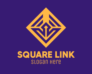 Golden Elegant Square logo design