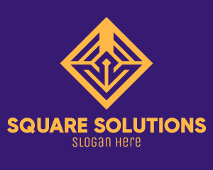 Golden Elegant Square logo design