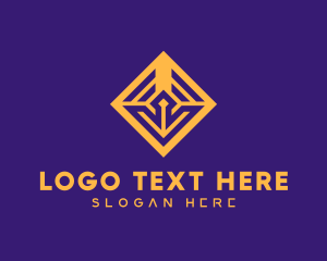Golden Elegant Square logo