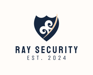 Decorative Security Shield  logo design