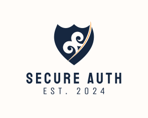 Decorative Security Shield  logo design