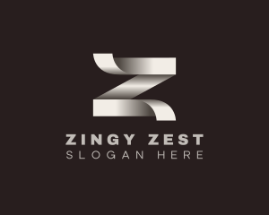 Elegant Origami Ribbon Letter Z logo design