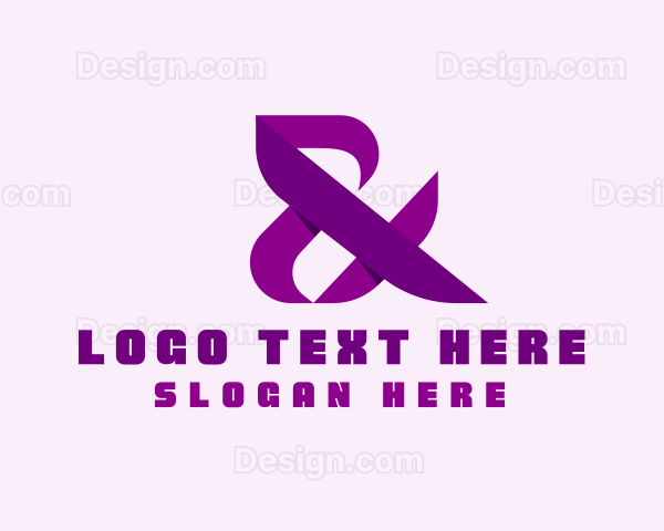 Violet Ampersand Symbol Logo