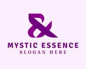 Violet Ampersand Symbol logo design