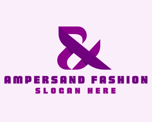 Violet Ampersand Symbol logo design