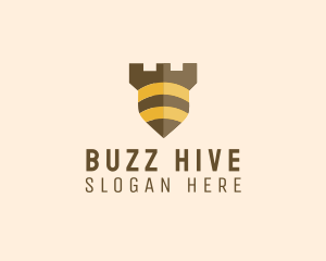 Bee Security Shield logo design