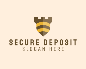 Bee Security Shield logo design