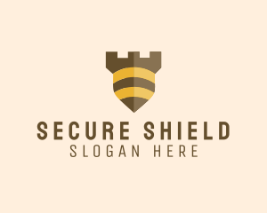 Bee Security Shield logo design