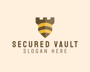 Bee Security Shield logo design