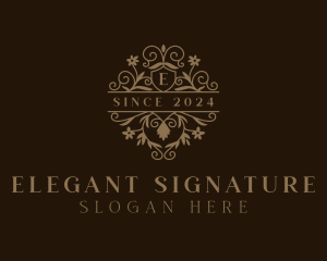 Luxury Floral Wedding logo design