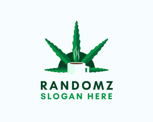 Marijuana Leaf Beverage Logo