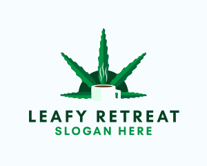 Marijuana Leaf Beverage logo design