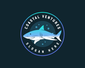 Shark Aquatic Wildlife logo design