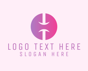 Pink Gradient Letter H  logo