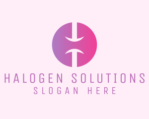 Pink Gradient Letter H  logo design