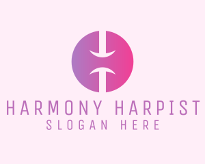 Pink Gradient Letter H  logo design