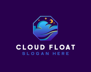 Cloud Moon Night logo design