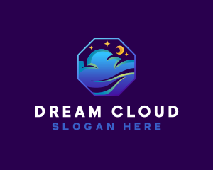 Cloud Moon Night logo design