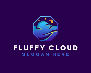 Cloud Moon Night logo design