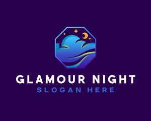 Cloud Moon Night logo design