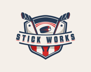 Hockey Tournament League logo design