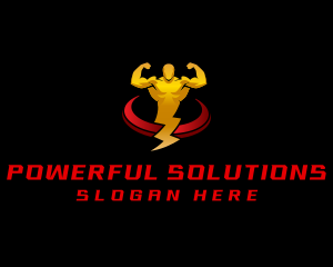 Electrician Power Bolt logo design