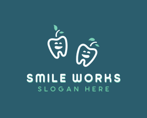 Tooth Apple Smile logo design