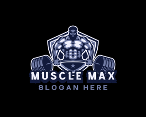 Bodybuilder Muscle Barbell logo