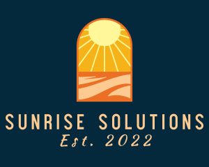 Sunrise Beach Getaway logo design