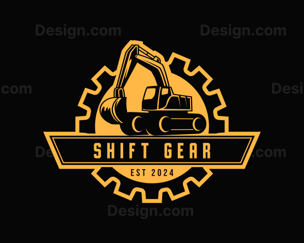 Excavator Machinery Builder Logo