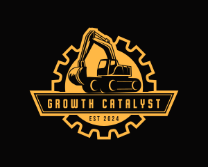 Excavator Machinery Builder Logo