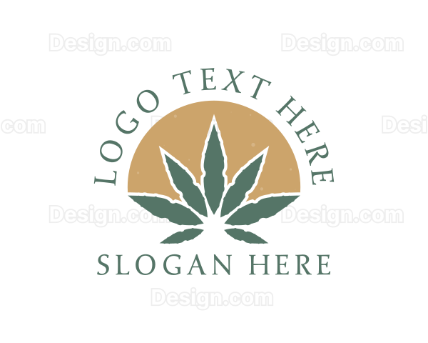 Herbal Marijuana Leaf Logo