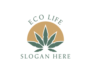 Herbal Marijuana Leaf logo design