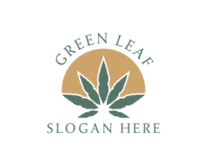 Herbal Marijuana Leaf logo design