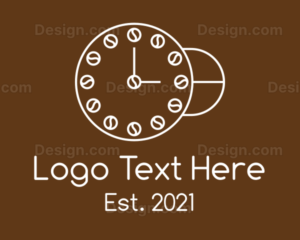 Coffee Bean Clock Logo