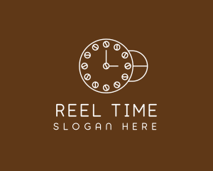 Coffee Bean Clock logo design