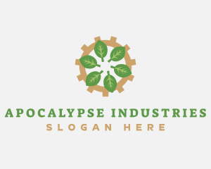 Industrial Gear Leaf logo design