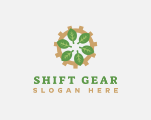 Industrial Gear Leaf logo design