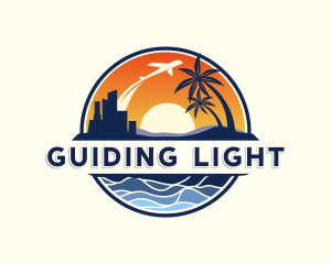 Vacation Travel Airplane logo design