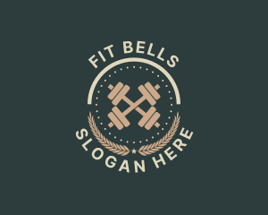 Dumbbell Fitness Gym logo design